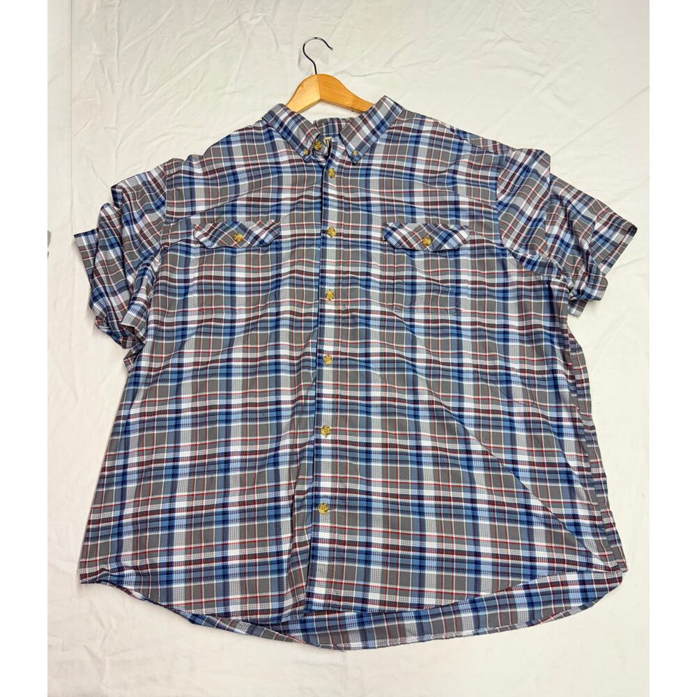 Duluth Trading Co. Shirt button down shorts sleeve Men’s 4XL  Plaid
